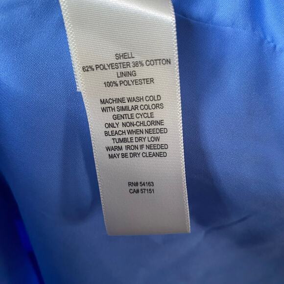 Eliza J. Dress Pinstripe Collared Button Down Shirt Dress Blue Womens Size 8 - Picture 4 of 8